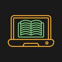 icono de vector de biblioteca en línea