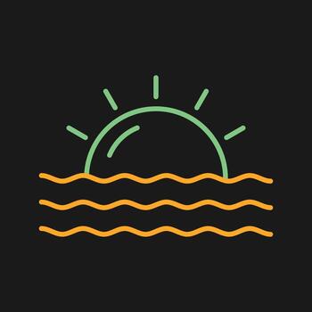 icono de vector de puesta de sol