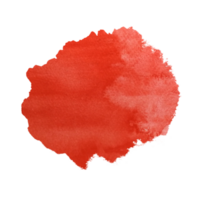 Watercolor painting red ink abstract png. png