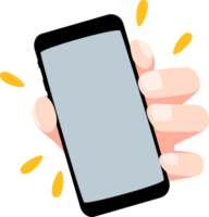 hand hold phone png