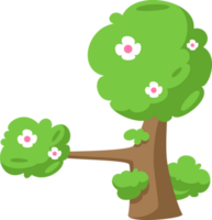 Green Tree with flower png