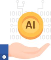 Finance AI flat icon png