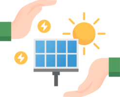 Energy Saving solar cell flat icon png