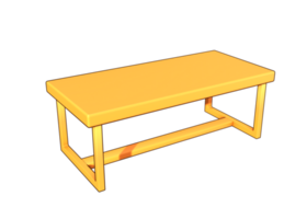 ícone de mesa de escritório 3D png