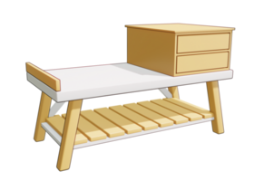 3d houten tafel icoon geïsoleerd voorwerp png