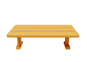 3d de madera silla icono objeto aislado png