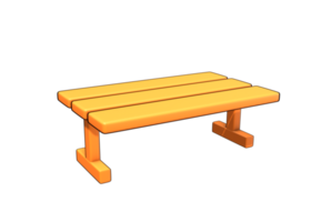 3d trä- stol ikon objekt isolerat png