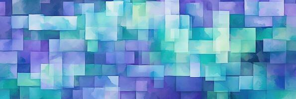 Tranquil Utilizing Cool Colors Abstract Mosaic Pattern Background, Banner or Cover Design or Wallpaper. . photo