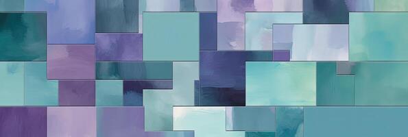 Tranquil Utilizing Cool Colors Abstract Mosaic or Tiles Pattern Background, Banner or Cover Design or Wallpaper. . photo