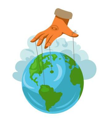 Conspiracy theory of someone ruling planet Earth