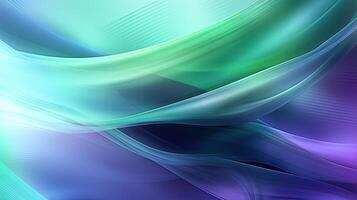 Cool Gradient Colors Blend Together Smoothly to Create Calming Abstract Waves Background. Technology. photo