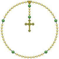 Vector Design of rosary with cross