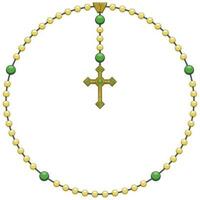 Vector Design of rosary with cross