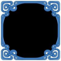 Intertwined lines frame vector design