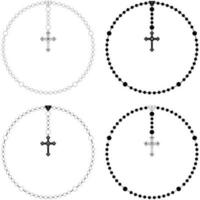 Vector Design of rosary with cross