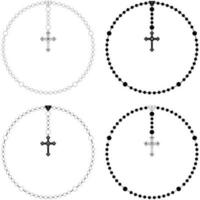 Vector Design of rosary with cross