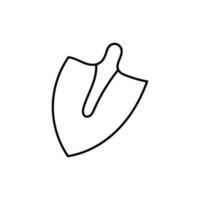 Shovel Tool Line Simple Creative Logo vector