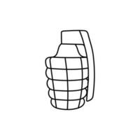 Dangerous Hand Grenade Line Creative Logo vector