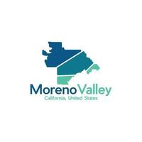 Moreno Valley City Map Geometric Simple Logo vector