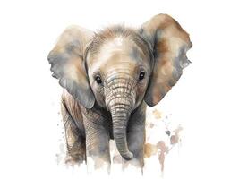 Elephant baby. Generative AI photo