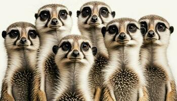 Meerkats. Generative AI photo