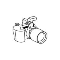 Professional Camera Equipment Line Creative Logo Design vector