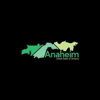 Anaheim City Map Geometric Simple Design vector