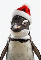 Navidad pingüino. generativo ai. foto