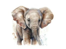 Elephant baby. Generative AI photo