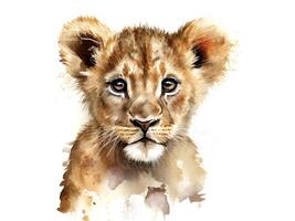 Lion baby. Generative AI photo