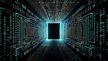 Digital technology tunnel. photo