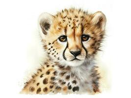 leopardo bebé. generativo ai foto
