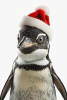 Navidad pingüino. generativo ai. foto