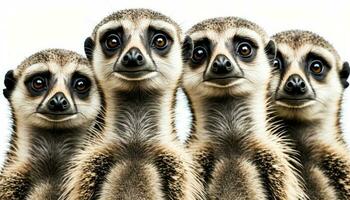 Meerkats. Generative AI photo