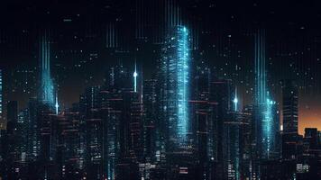 Future city technologies concept. photo