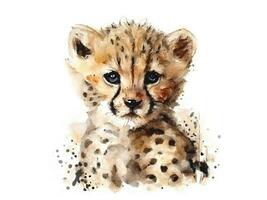 Cheetah baby. Generative AI photo