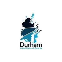 Durham City Map Illustration Geometric Creative Design vector