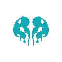 Kidney Care Splash Water Creative Logo vector