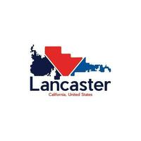 Lancaster City Map Geometric Illustration Design vector