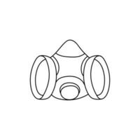 Respirator Mask Line Simple Creative Logo vector