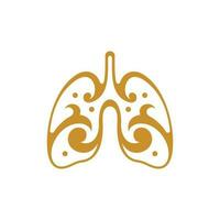 Lungs Ornament Luxury Creative Logo Design vector