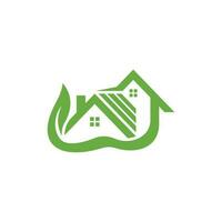 Home Leaf Nature Modern Creative logo vector