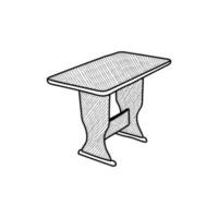 Table Furniture Line Art Creative Design vector