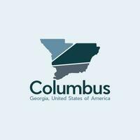 Columbus City Map Geometric Simple Logo vector