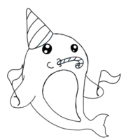 Whale Cartoon Character With Transparent Bakground png