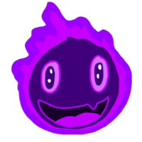 Object Cartoon Character - Purple Fire Ball With Transparent Background png