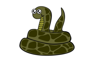 Cute Gray Python Snake Cartoon On Transparent Background png