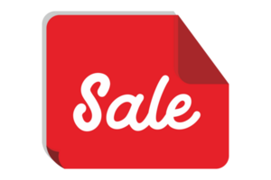 Red Label Tag Sale With Transparent Background png