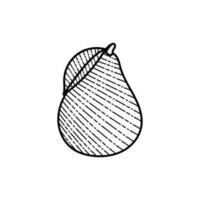 Pear Fruit Line Art Style Creative Logo vector