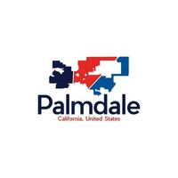 Map Of Palmdale City illustration Creative Design vector